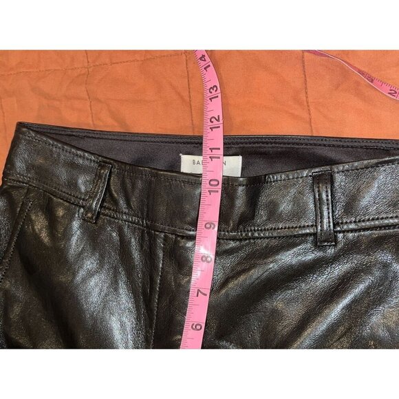 Babaton Black High Rise Faux Leather Straight-Leg Pants Women's Size 4 - Picture 8 of 11
